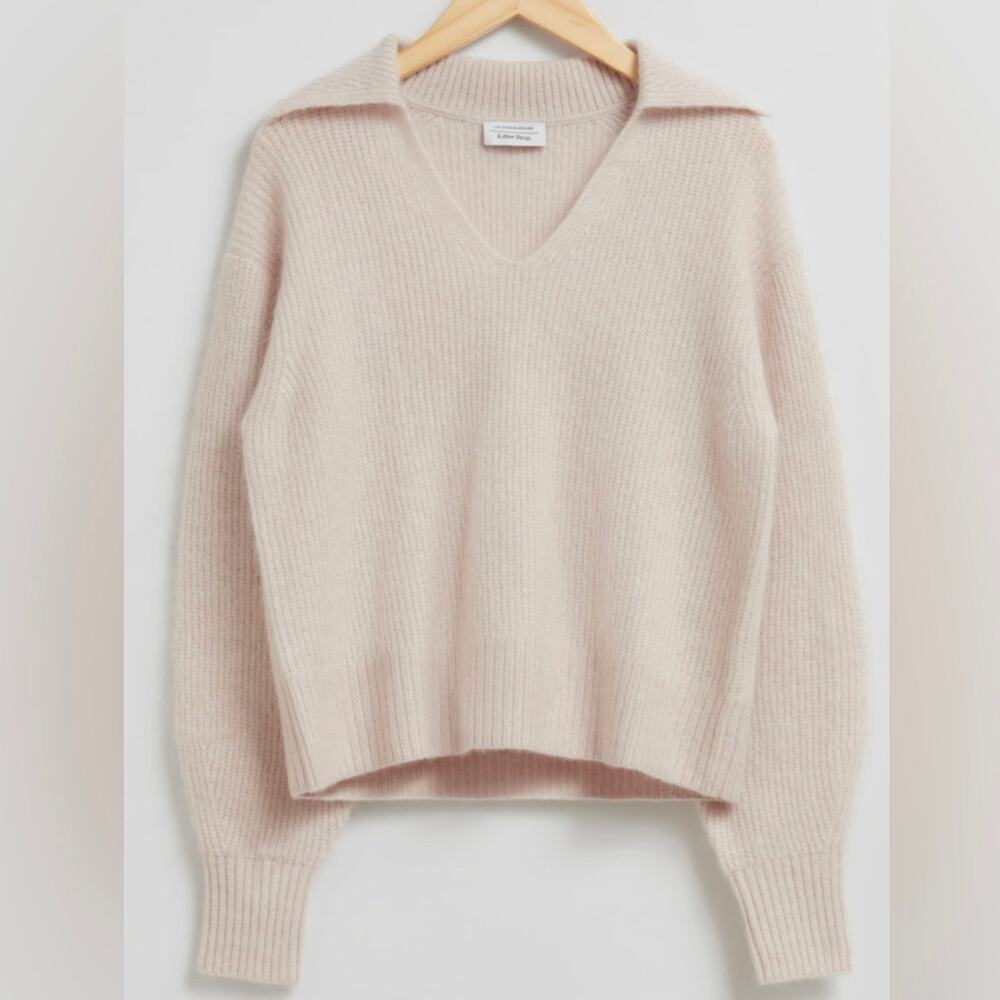& OTHER STORIES‎ x ANTHRO | NWT Beige Cream Mohair Knit Jumper Sweater | Medium